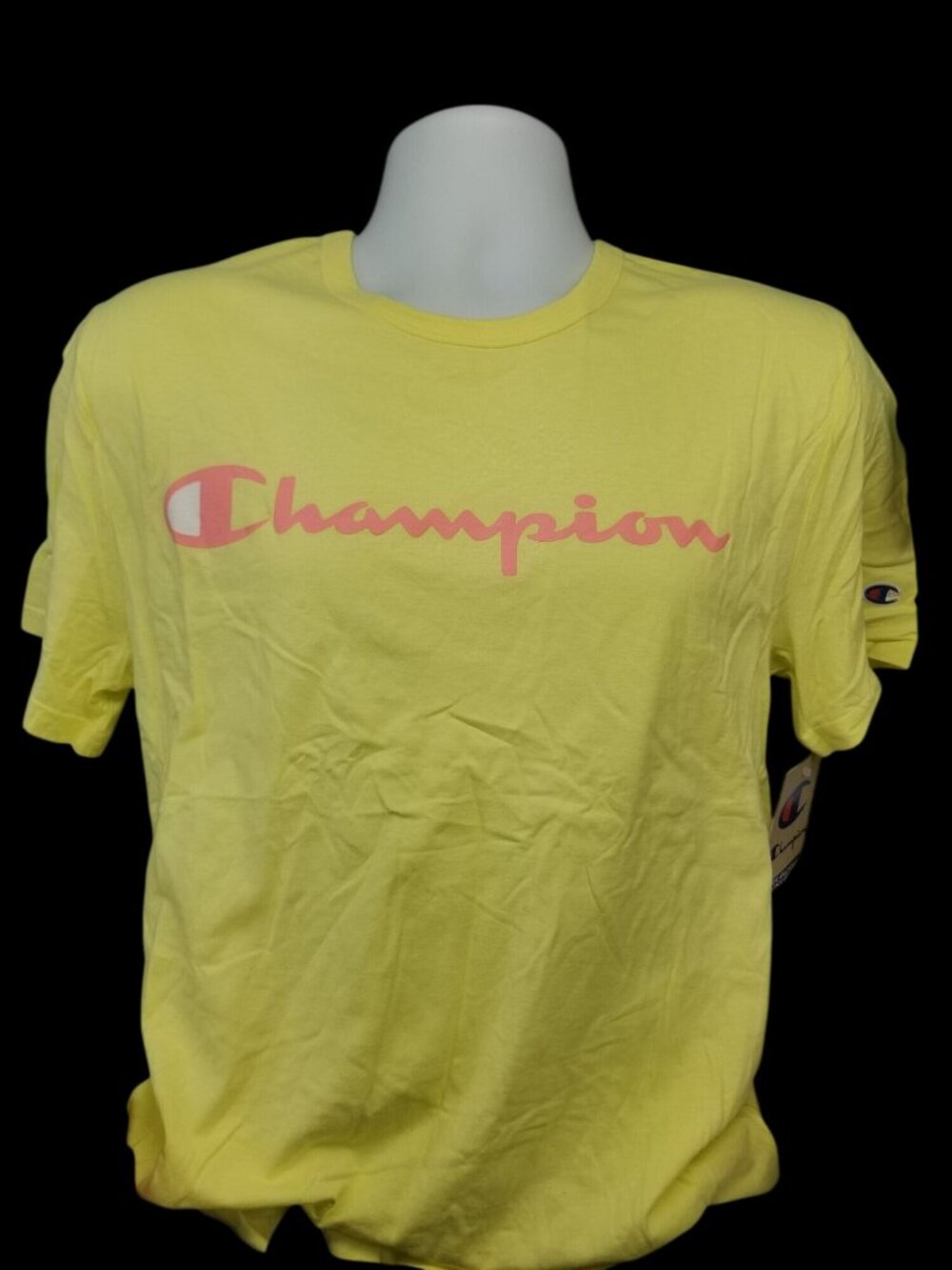 Champion Men's lightweight T-Shirt Light Yellow Size S NEW WITH TAGS!